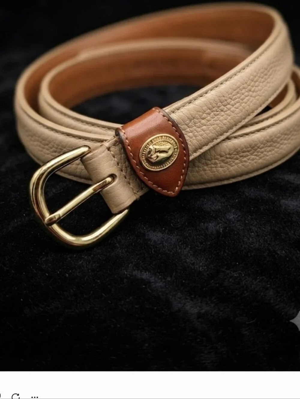 Vintage Dooney & Bourke All-Weather Leather Belt - Wheat, Size Medium (30-32)